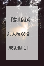 象山港跨海大桥双塔成功封顶