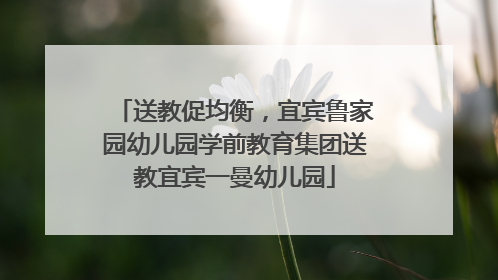 送教促均衡，宜宾鲁家园幼儿园学前教育集团送教宜宾一曼幼儿园