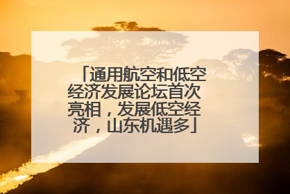 通用航空和低空经济发展论坛首次亮相，发展低空经济，山东机遇多