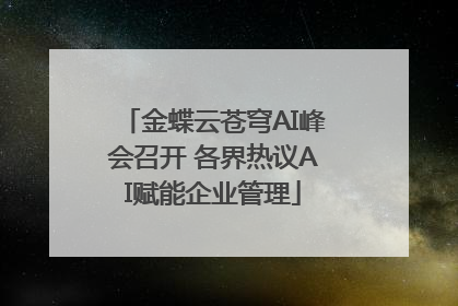 金蝶云苍穹AI峰会召开 各界热议AI赋能企业管理