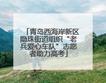 青岛西海岸新区隐珠街道组织“老兵爱心车队”志愿者助力高考