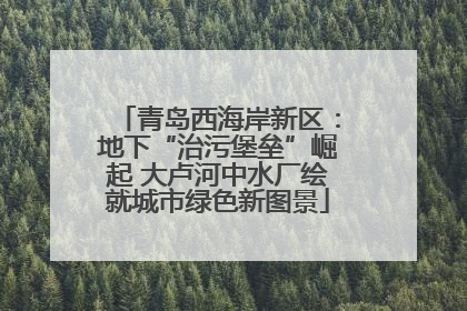 青岛西海岸新区：地下“治污堡垒”崛起 大卢河中水厂绘就城市绿色新图景