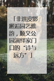 非遗皮影邂逅园艺雅韵，顺义公园演绎家门口的“诗与远方”