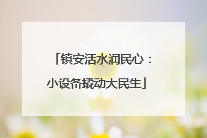 镇安活水润民心：小设备撬动大民生