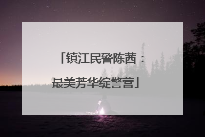镇江民警陈茜：最美芳华绽警营