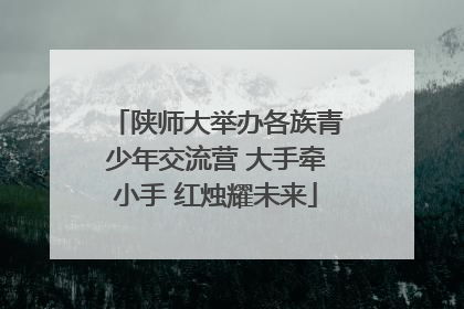 陕师大举办各族青少年交流营 大手牵小手 红烛耀未来