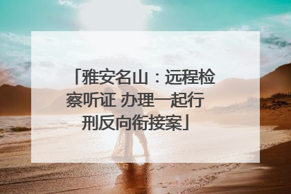 雅安名山：远程检察听证 办理一起行刑反向衔接案