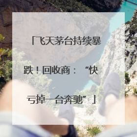 飞天茅台持续暴跌！回收商：“快亏掉一台奔驰”