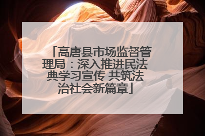 高唐县市场监督管理局：深入推进民法典学习宣传 共筑法治社会新篇章