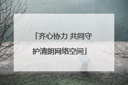 齐心协力 共同守护清朗网络空间