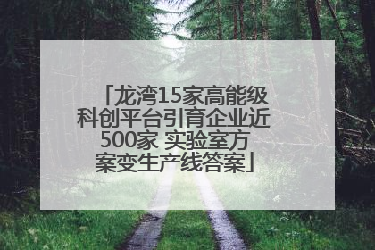 龙湾15家高能级科创平台引育企业近500家 实验室方案变生产线答案