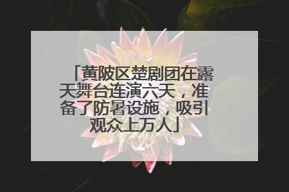 黄陂区楚剧团在露天舞台连演六天，准备了防暑设施，吸引观众上万人