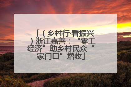 （乡村行·看振兴）浙江嘉善：“零工经济”助乡村民众“家门口”增收