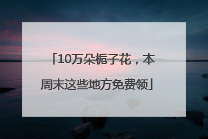 10万朵栀子花，本周末这些地方免费领