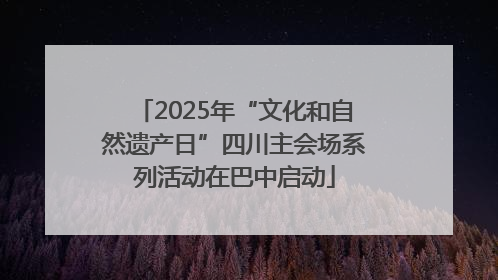 2025年“文化和自然遗产日”四川主会场系列活动在巴中启动