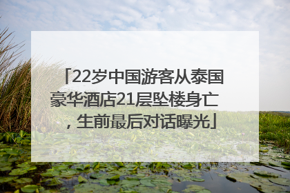 22岁中国游客从泰国豪华酒店21层坠楼身亡，生前最后对话曝光