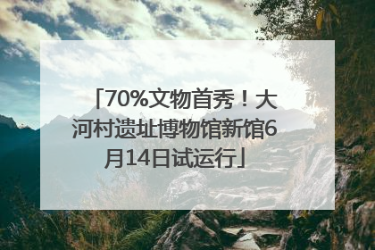 70%文物首秀！大河村遗址博物馆新馆6月14日试运行