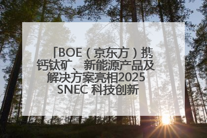 BOE（京东方）携钙钛矿、新能源产品及解决方案亮相2025 SNEC 科技创新赋能行业绿色发展