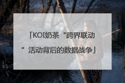 KOI奶茶“跨界联动”活动背后的数据战争