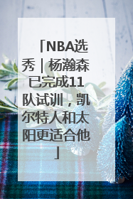NBA选秀｜杨瀚森已完成11队试训，凯尔特人和太阳更适合他